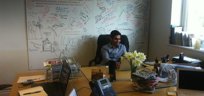 Writing on our office wall
