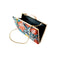 Sustainable Box Clutch - Multicolour Sea Shell Pattern With Gold Frame