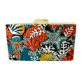Sustainable Box Clutch - Multicolour Sea Shell Pattern With Gold Frame