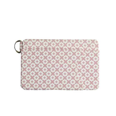 Pink and White Card Wallet Back