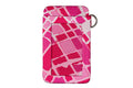 Card Wallet Pink and White Abstract
