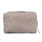 Fabric Pouch - Grey And White Toiletry Bag