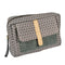 Fabric Pouch - Grey, White and Green Toiletry Bag
