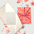 Sustainable Greeting Cards -Blue, Black, Red and White Paisley Print