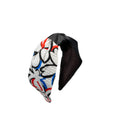 Hairband - Dual Colour - Red, Black and Blue Floral