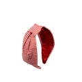 Hairband - Red And White Tweed And Tartan