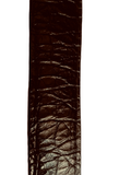 Sustainable Reversible Leather Belt - Brown And Croco Texture With Golden Buckle