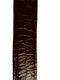 Sustainable Reversible Leather Belt - Brown And Croco Texture With Silver Buckle