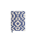 Sustainable A5 Classic Journal - Blue Geometric Glitch Pattern on Ivory Base