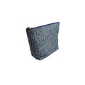 Blue Fabric Pouch Sideview