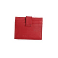 Red Leather Card Wallet BAck
