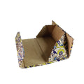 Sustainable Foldable Glasses Case - Blue, Yellow, Brown, White - Floral Print on Cream