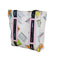 Tote Bag - Multicolour Book Print with Pink Leather